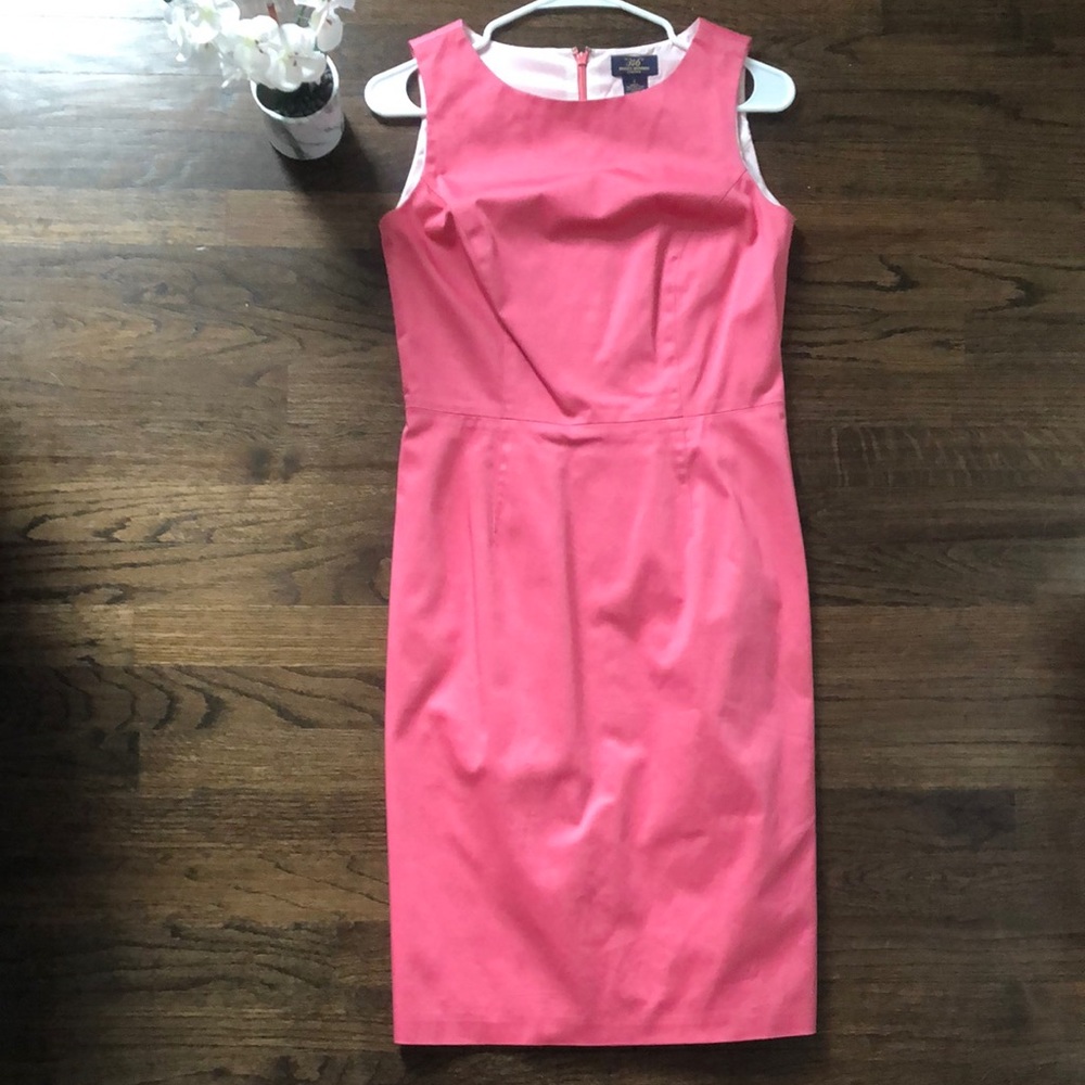 Brooks Brothers Salmon-Pink Cotton Shift Dress